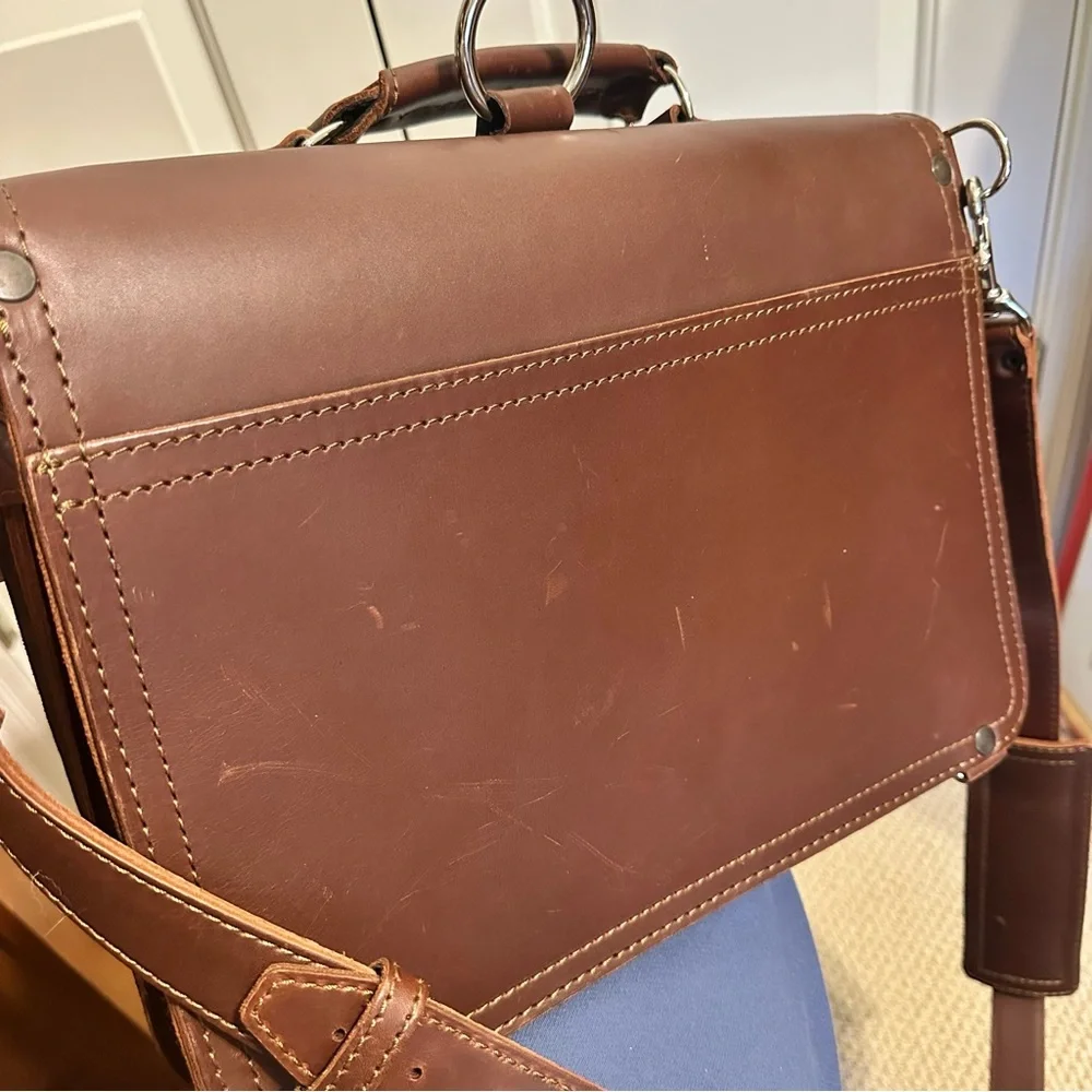 Genuine Leather Brown Briefcase